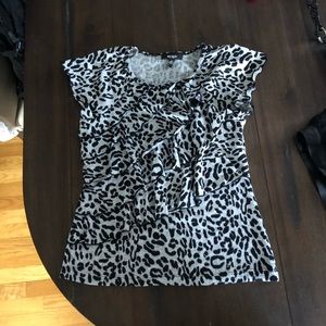 Cheetah ruffle shirt
